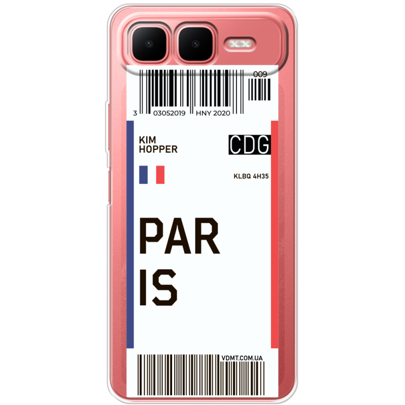 Прозорий чохол BoxFace Infinix Smart 10 Plus Ticket Paris