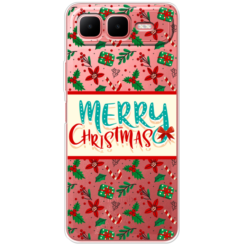 Прозорий чохол BoxFace Infinix Smart 10 Plus Vintage Christmas Pattern