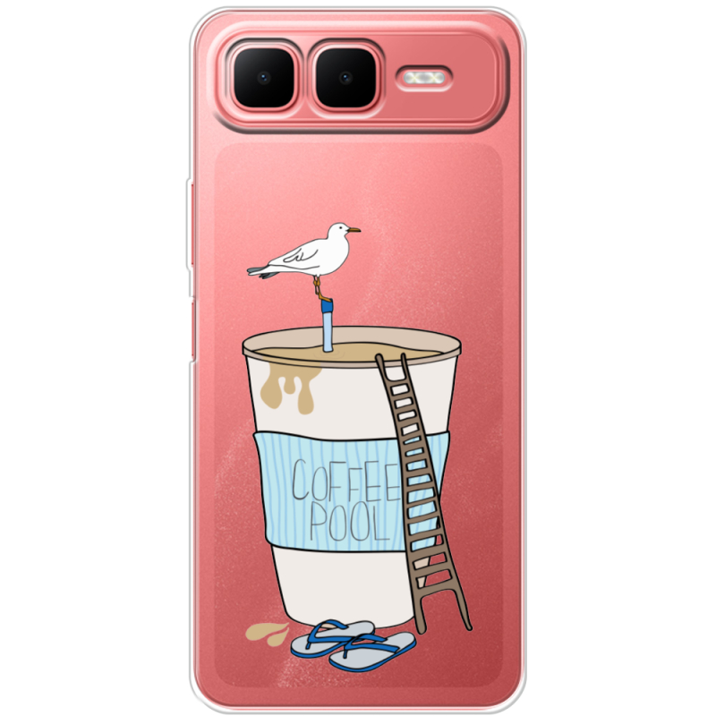 Прозорий чохол BoxFace Infinix Smart 10 Plus Segull in Cofee Pool