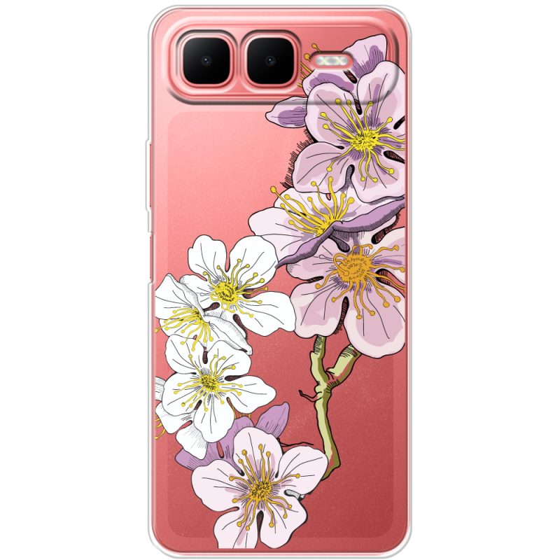 Прозорий чохол BoxFace Infinix Smart 10 Plus Cherry Blossom