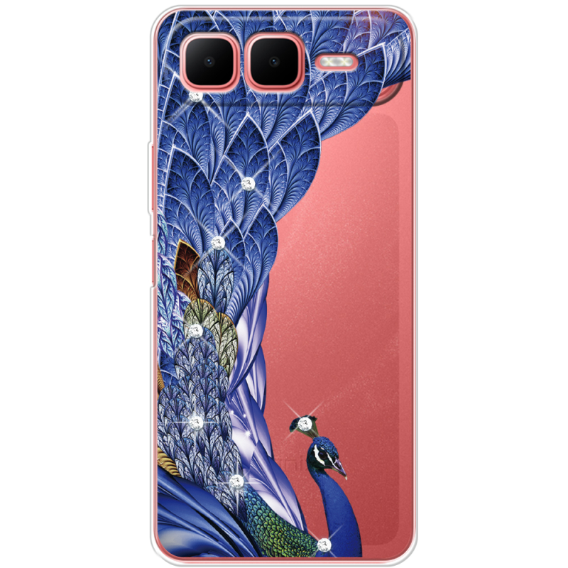 Чохол зі стразами Infinix Smart 10 Plus Peafowl