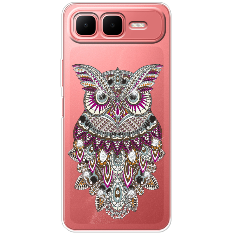Чохол зі стразами Infinix Smart 10 Plus Owl