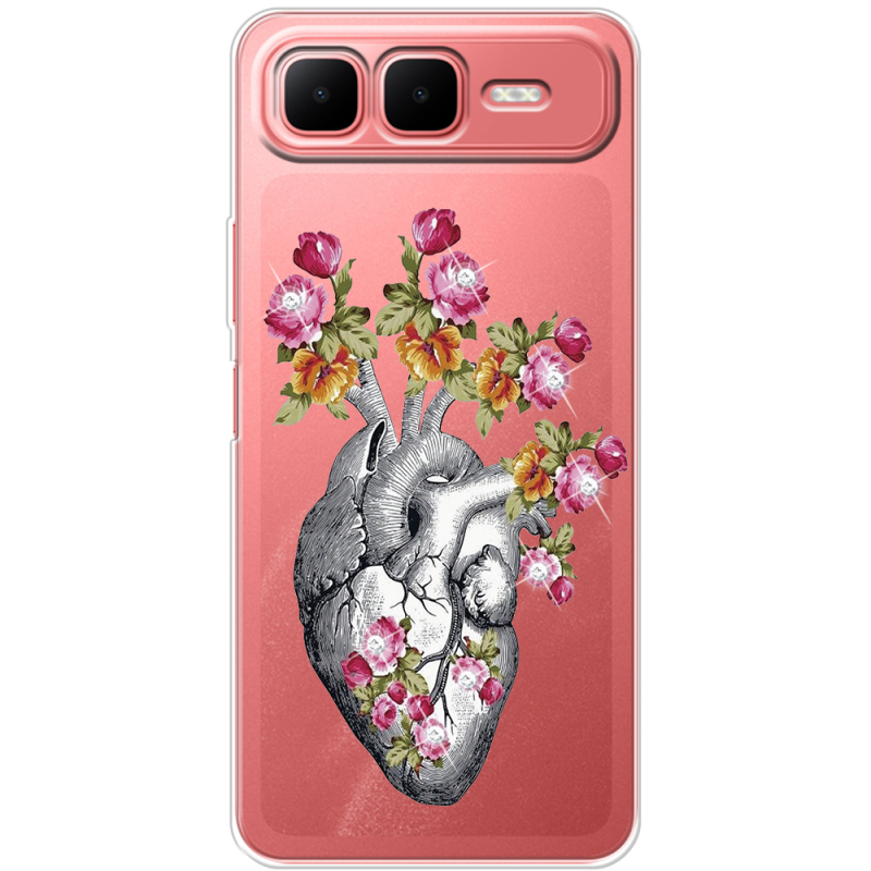 Чохол зі стразами Infinix Smart 10 Plus Heart