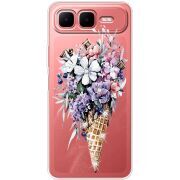 Чохол зі стразами Infinix Smart 10 Plus Ice Cream Flowers