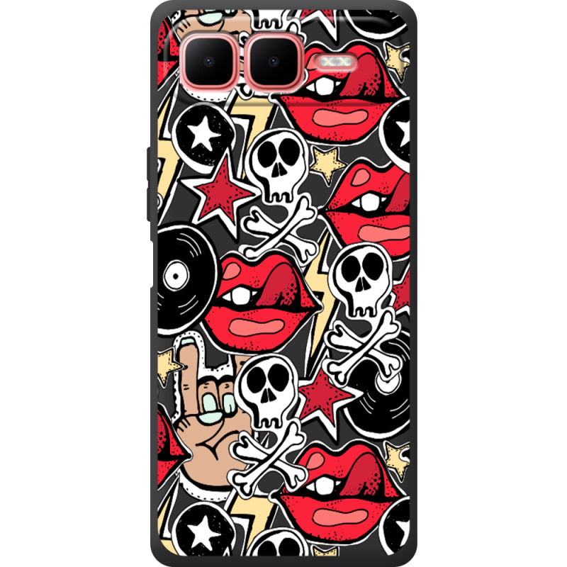 Чорний чохол BoxFace Infinix Smart 10 Plus Rock Graffiti