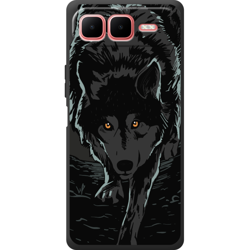 Чорний чохол BoxFace Infinix Smart 10 Plus Wolf