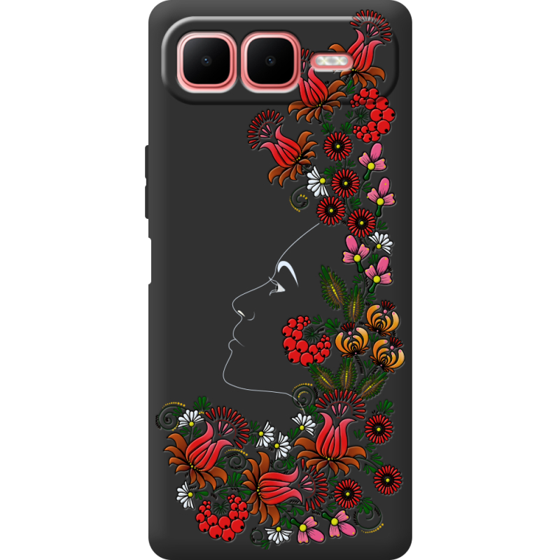 Чорний чохол BoxFace Infinix Smart 10 Plus 3D Ukrainian Muse