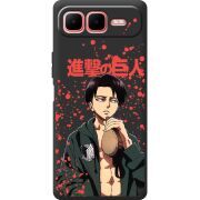 Чорний чохол BoxFace Infinix Smart 10 Plus Атака Титанов Леви