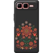 Чорний чохол BoxFace Infinix Smart 10 Plus Ukrainian Ornament