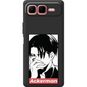 Чорний чохол BoxFace Infinix Smart 10 Plus Attack On Titan - Ackerman