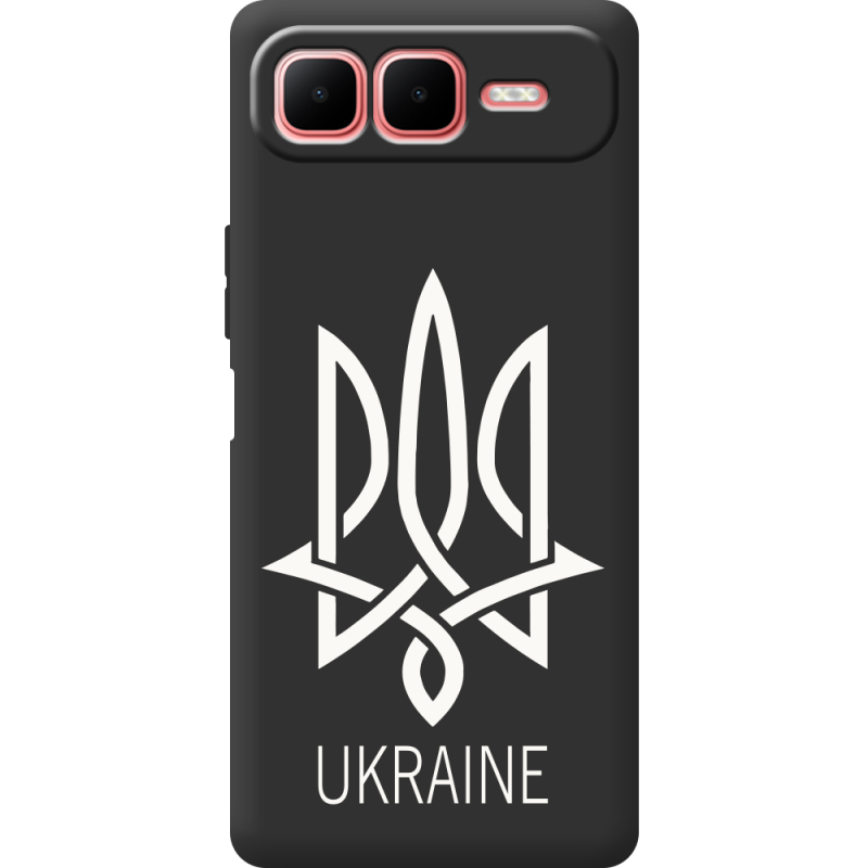 Чорний чохол BoxFace Infinix Smart 10 Plus Тризуб монограмма ukraine
