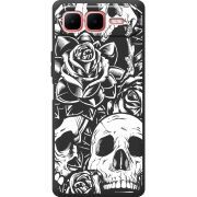 Чорний чохол BoxFace Infinix Smart 10 Plus Skull and Roses