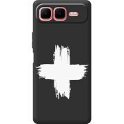 Чорний чохол BoxFace Infinix Smart 10 Plus Білий хрест ЗСУ