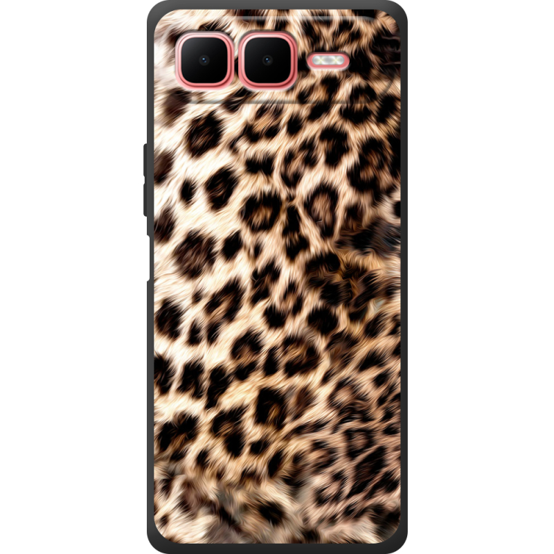 Чорний чохол BoxFace Infinix Smart 10 Plus Леопардовий