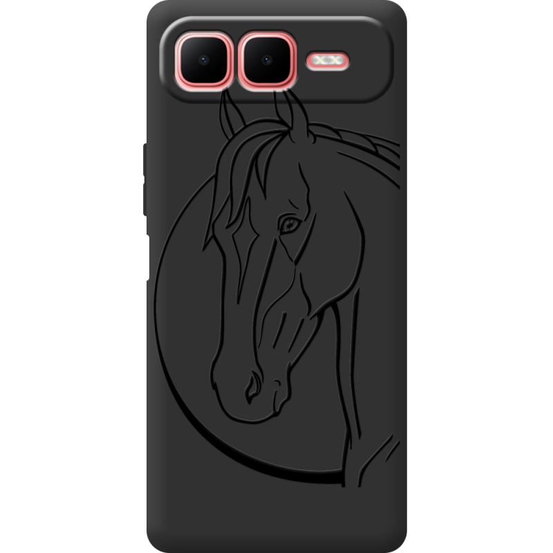 Чорний чохол BoxFace Infinix Smart 10 Plus Horse