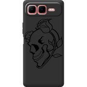 Чорний чохол BoxFace Infinix Smart 10 Plus Skull and Roses
