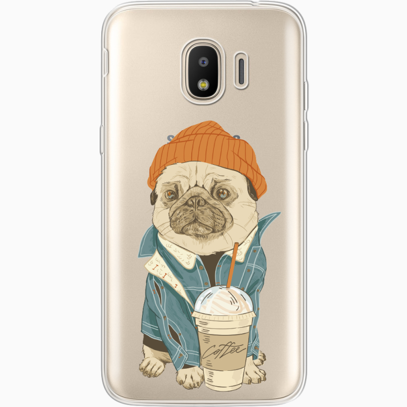 Прозрачный чехол Uprint Samsung J250 Galaxy J2 (2018) Dog Coffeeman