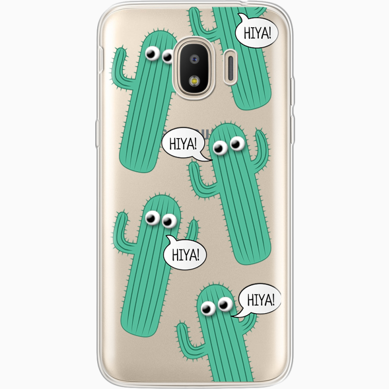 Прозрачный чехол Uprint Samsung J250 Galaxy J2 (2018) с 3D-глазками HIYA