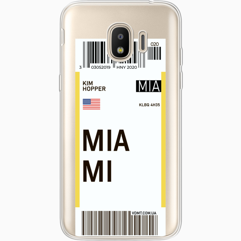 Прозрачный чехол Uprint Samsung J250 Galaxy J2 (2018) Ticket Miami