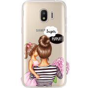 Прозрачный чехол Uprint Samsung J250 Galaxy J2 (2018) Super Mama and Daughter
