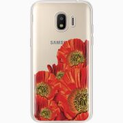 Прозрачный чехол Uprint Samsung J250 Galaxy J2 (2018) Red Poppies