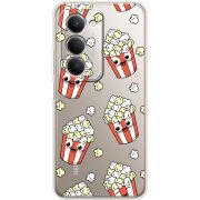 Прозорий чохол BoxFace Xiaomi Redmi 15 с 3D-глазками Popcorn
