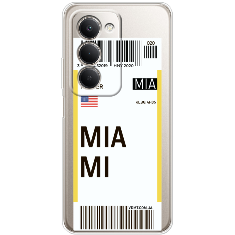 Прозорий чохол BoxFace Xiaomi Redmi 15 Ticket Miami