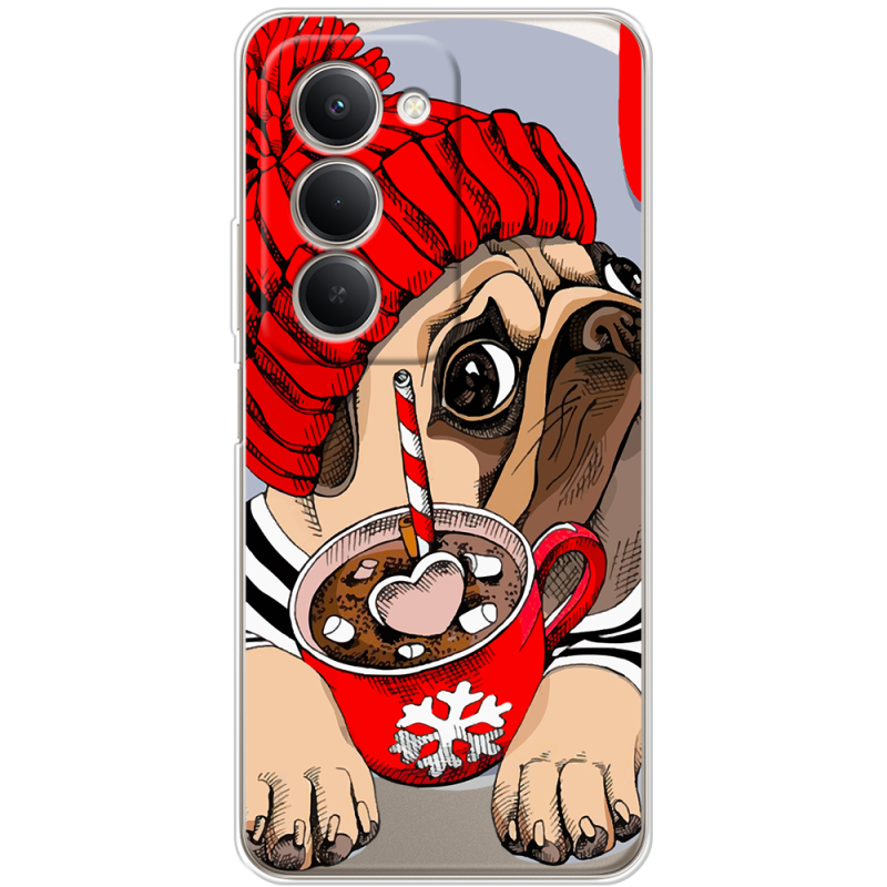 Прозорий чохол BoxFace Xiaomi Redmi 15 Winter Puggy