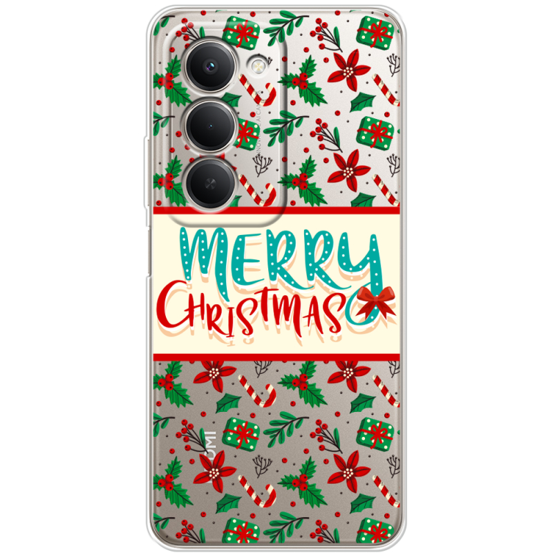 Прозорий чохол BoxFace Xiaomi Redmi 15 Vintage Christmas Pattern