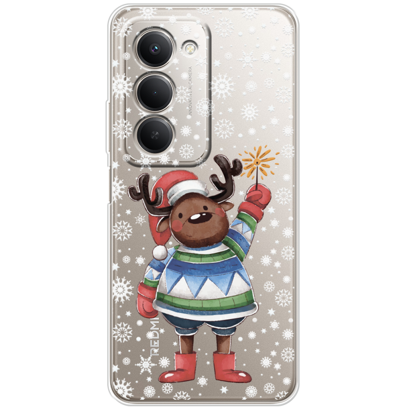 Прозорий чохол BoxFace Xiaomi Redmi 15 Christmas Deer with Snow