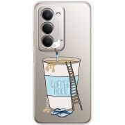 Прозорий чохол BoxFace Xiaomi Redmi 15 Segull in Cofee Pool