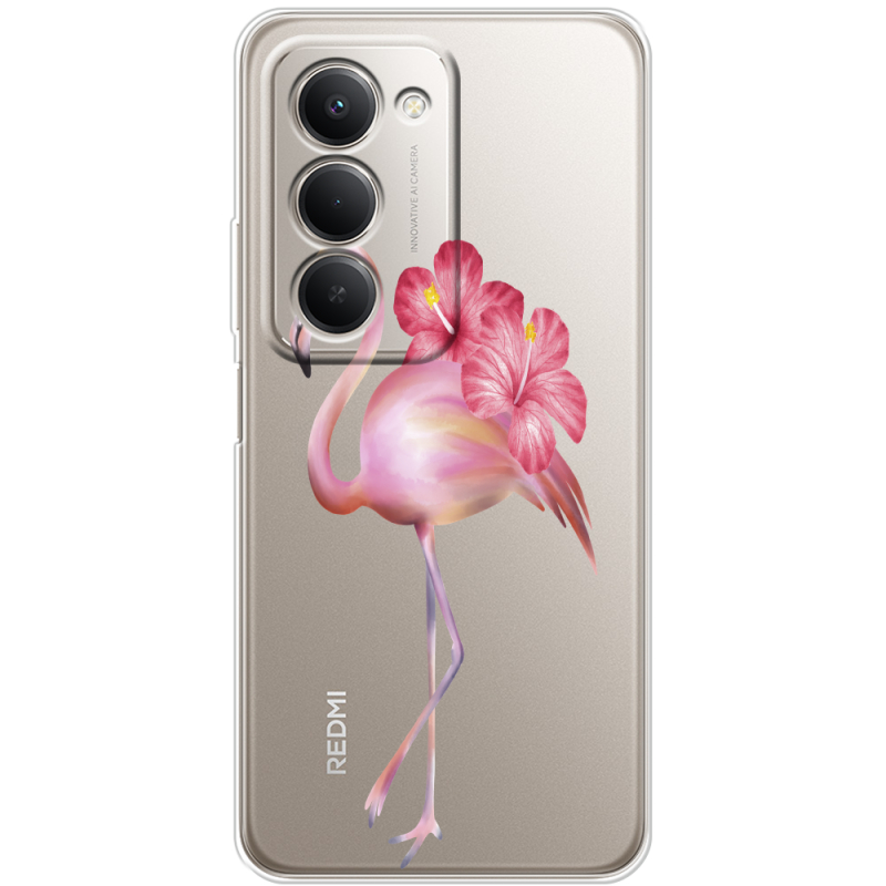 Прозорий чохол BoxFace Xiaomi Redmi 15 Floral Flamingo