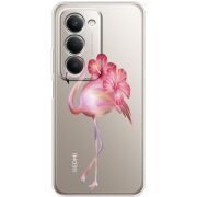 Прозорий чохол BoxFace Xiaomi Redmi 15 Floral Flamingo