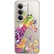 Прозорий чохол BoxFace Xiaomi Redmi 15 Colorful Giraffe