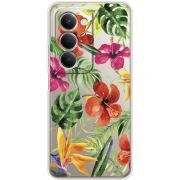 Прозорий чохол BoxFace Xiaomi Redmi 15 Tropical Flowers