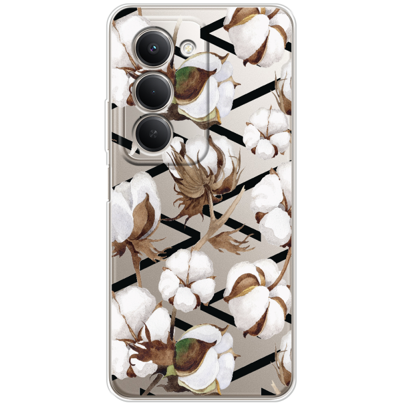Прозорий чохол BoxFace Xiaomi Redmi 15 Cotton flowers