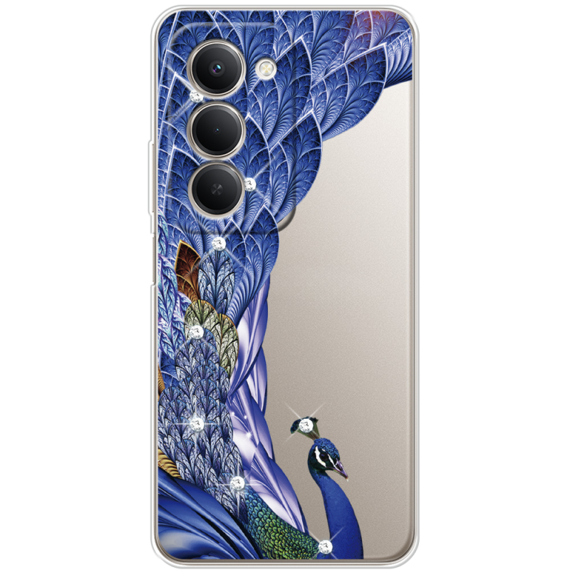 Чохол зі стразами Xiaomi Redmi 15 169.5 mm Peafowl