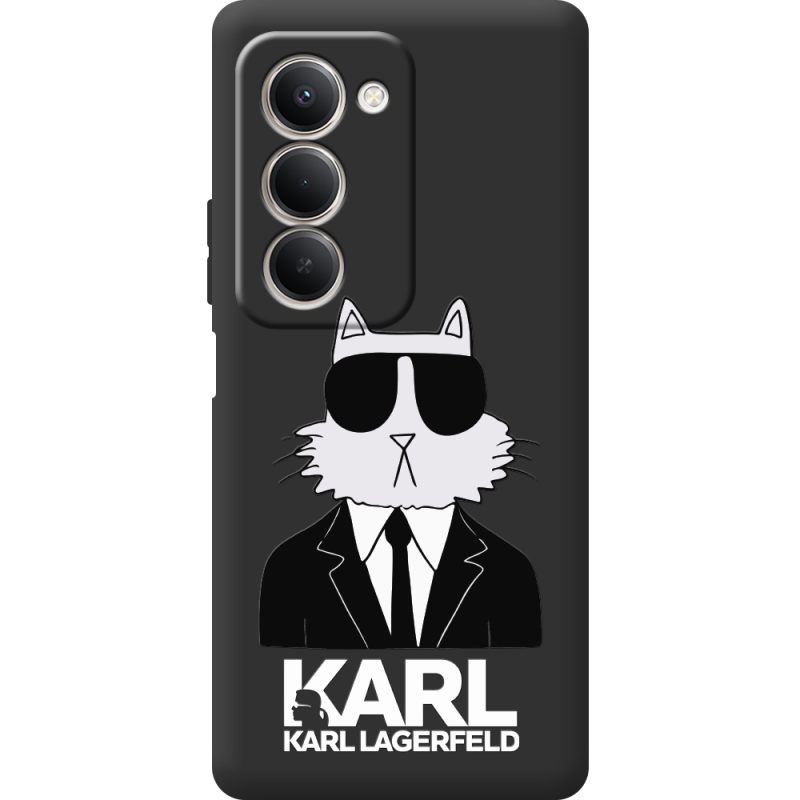 Чорний чохол BoxFace Xiaomi Redmi 15 Cat in Black