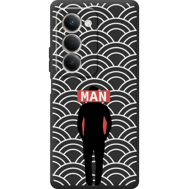 Чорний чохол BoxFace Xiaomi Redmi 15 Man Pattern