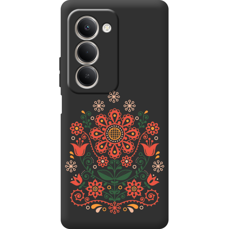 Чорний чохол BoxFace Xiaomi Redmi 15 Ukrainian Ornament