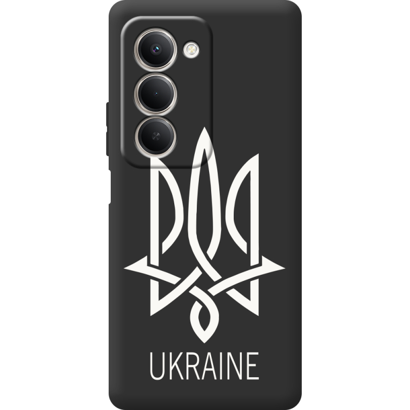 Чорний чохол BoxFace Xiaomi Redmi 15 Тризуб монограмма ukraine