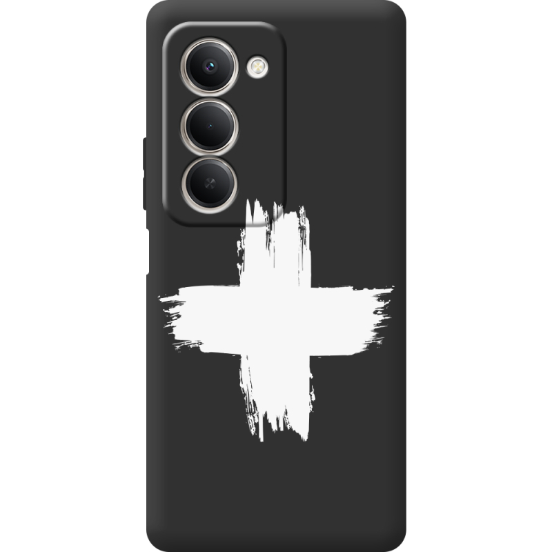 Чорний чохол BoxFace Xiaomi Redmi 15 169.5 mm Білий хрест ЗСУ