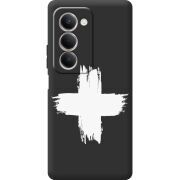 Чорний чохол BoxFace Xiaomi Redmi 15 Білий хрест ЗСУ