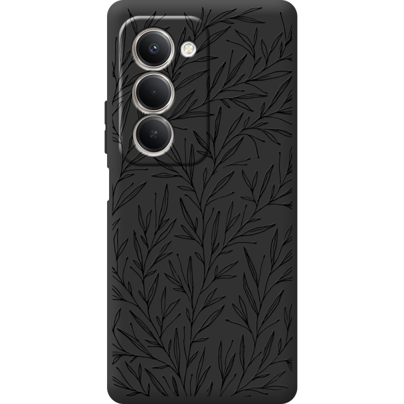 Чорний чохол BoxFace Xiaomi Redmi 15 Leaves