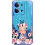 Прозорий чохол BoxFace Xiaomi Redmi 15C Blue Hair