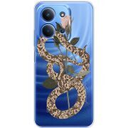 Прозорий чохол BoxFace Xiaomi Redmi 15C Glamor Snake