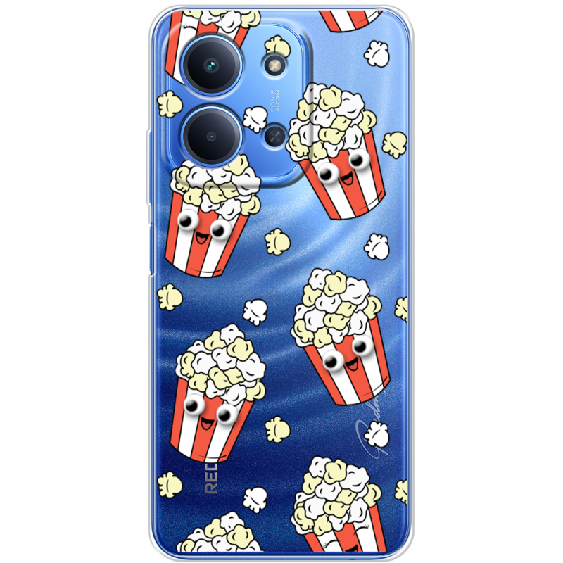 Прозорий чохол BoxFace Xiaomi Redmi 15C с 3D-глазками Popcorn