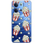 Прозорий чохол BoxFace Xiaomi Redmi 15C с 3D-глазками Popcorn