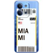 Прозорий чохол BoxFace Xiaomi Redmi 15C Ticket Miami