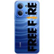Прозорий чохол BoxFace Xiaomi Redmi 15C Free Fire Black Logo